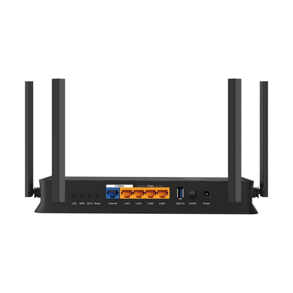 Router Wireless TP-Link ARCHER BE230, 1× 2.5 Gbps WAN port, 1× 2.5 Gbps LAN port and 3× 1 Gbps, 6 antene externe, dual-band, Buton WirelessON/OFF,buton WPS - 1 | YEO