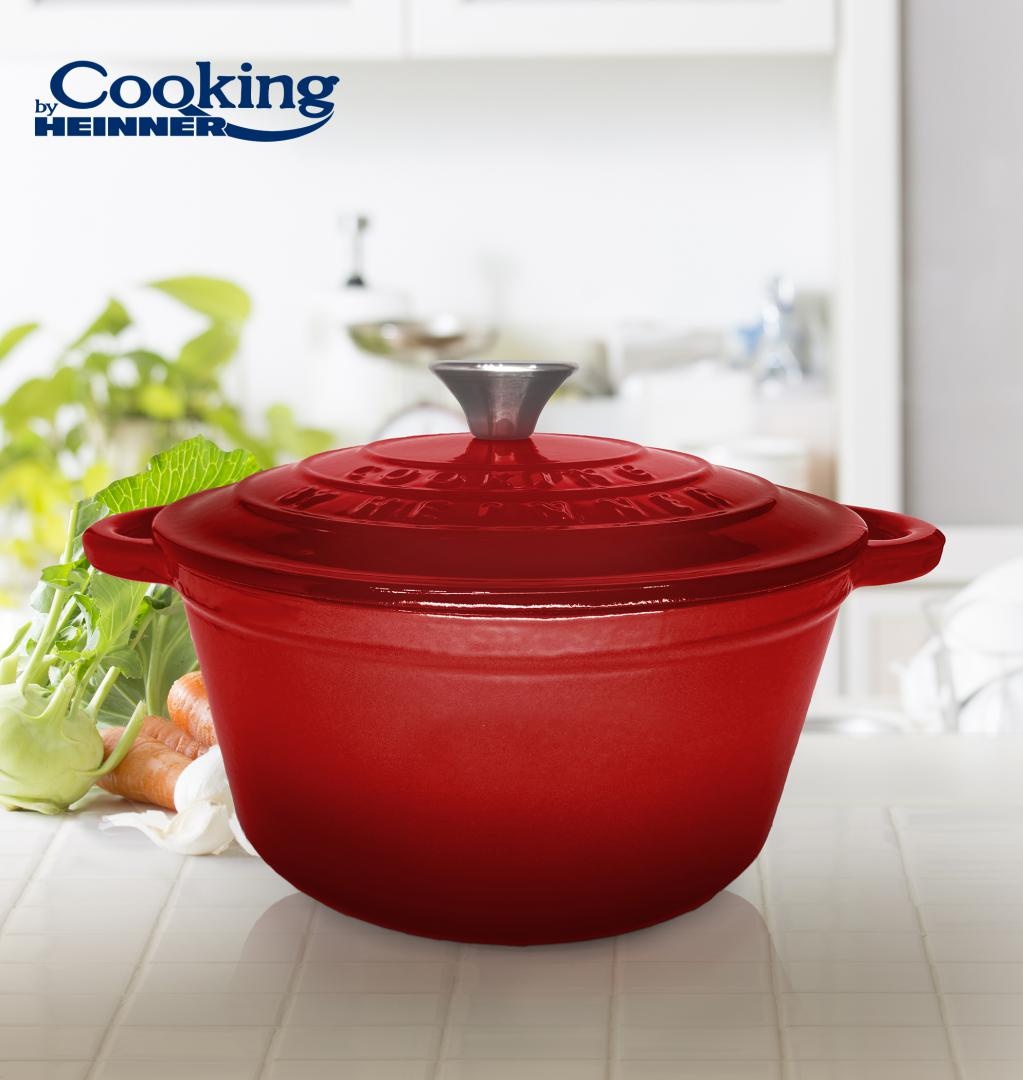 SEMIOALA FONTA+CAPAC 24x11.5CM,4L, RED LINE, COOKING BY HEINNER - 1 | YEO