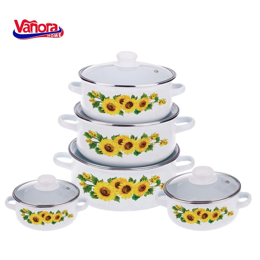 SET GATIT 10 PIESE EMAILAT SUN FLOWER, VANORA HOME