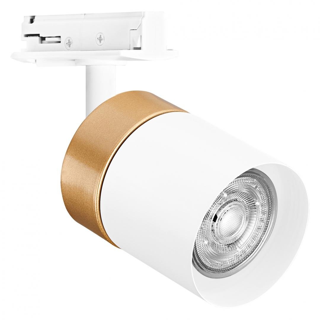 Spot cu montaj pe sina Ledvance TRACKLIGHT GOLD CYLINDER, 1xGU10 (neinclus), max 35W, IP20, reglabil, Ø65x142mm, Alb/Auriu - 1 | YEO