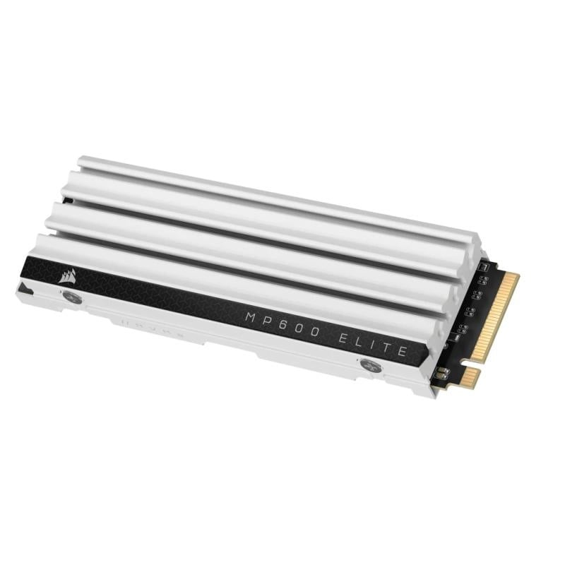 SSD CORSAIR MP600 ELITE 2TB PCIe Gen4 x4 NVMe M.2 SSD for PS5 – Optimized for PlayStation 5, Seq Read 7000MB/s Seq Write 6500MB/s, low profile heatsink, white