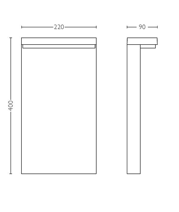 Stâlp de iluminat exterior LED Philips Bustan 3.8W, 800 lm, lumină caldă 2700K, IP44, antracit - 2 | YEO