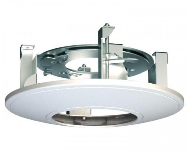 Suport Hikvision pentru montarea camerelor Dome in tavan , materiale componente : otel si plastic , culoare alb, dimensiuni : Φ210 × 79.3 mm, greutate : 520g .