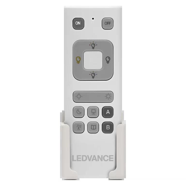 Telecomanda Ledvance SMART+ WiFi, 12x4.1x1.9cm, Gri, 2x baterii AAA neincluse, pana la 15 surse/corpuri de iluminat, cu optiunile de dimare, control RGB si setare de scene luminoase