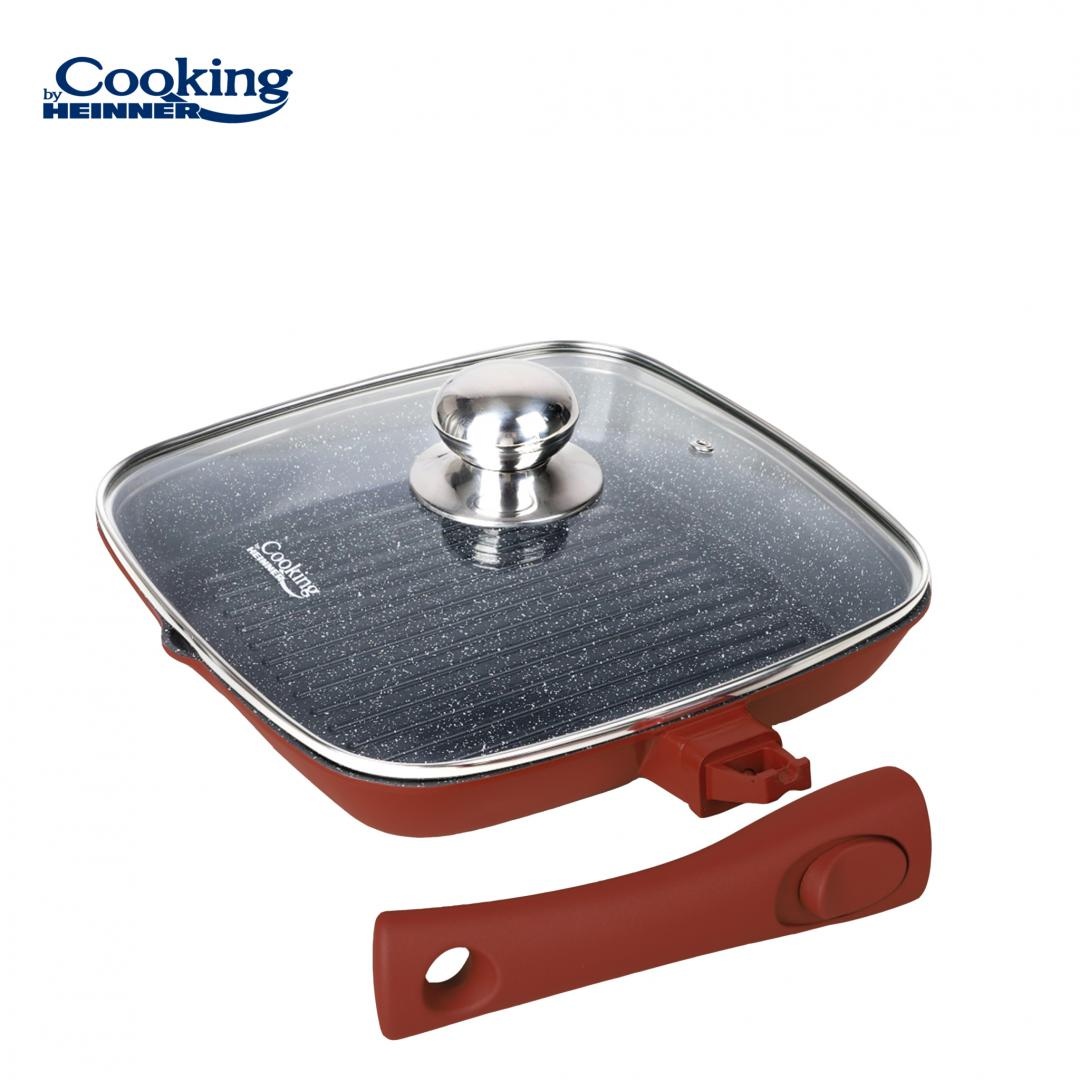 TIGAIE GRILL ALUMINIU TURNAT+CAPAC 24x4 CM,CALABRIA, COOKING BY HEINNER - 2 | YEO