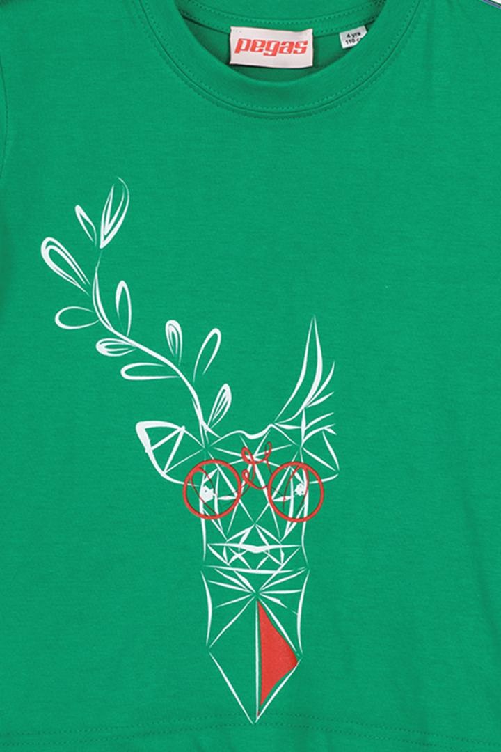 TRICOU CERB FAMILIE COPII K GREEN-12 - 2 | YEO