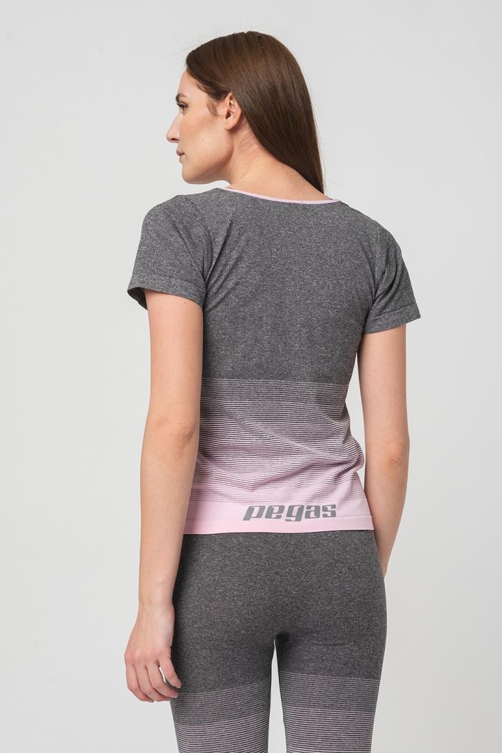 TRICOU PEGAS GREY PINK-S