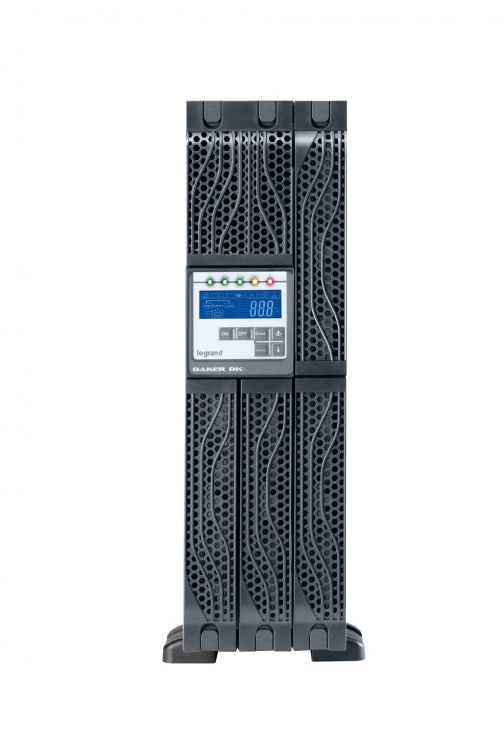 UPS Legrand Daker DK Plus 5000VA/ 5000W, tip online cu dubla conversie VFI-SS-111, forma Rack/ Tower, 230V, baterie 12V/ 5Ah, dimensiuni 440x176 (4U) x680mm, IP21, culoare negru