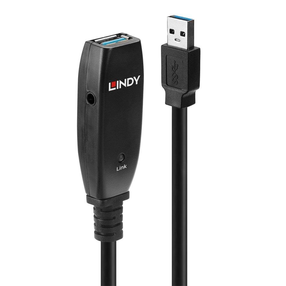 Cablu Lindy 15m USB 3.0 Active Extension Slim, negru - 3 | YEO