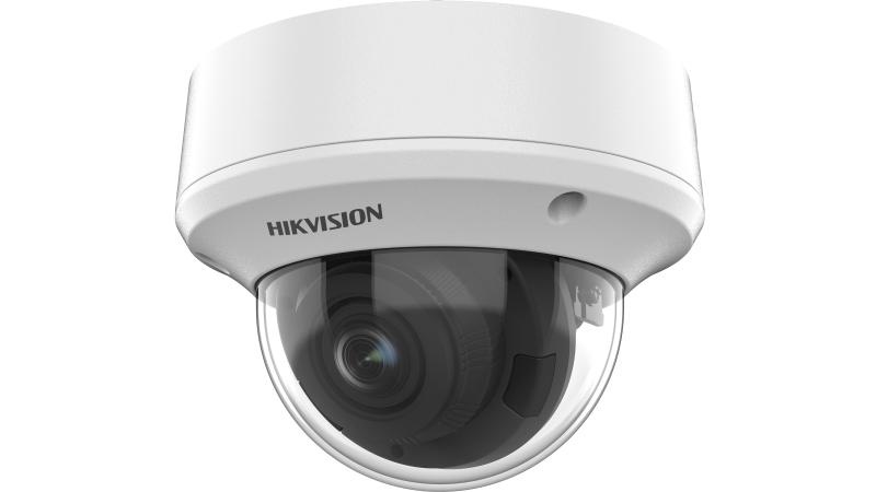 Cameră de Supraveghere Dome 5MP Hikvision DS-2CE5AH0T-AVPIT3ZF cu Lentilă Varifocală Motorizată și Iluminare IR 40m