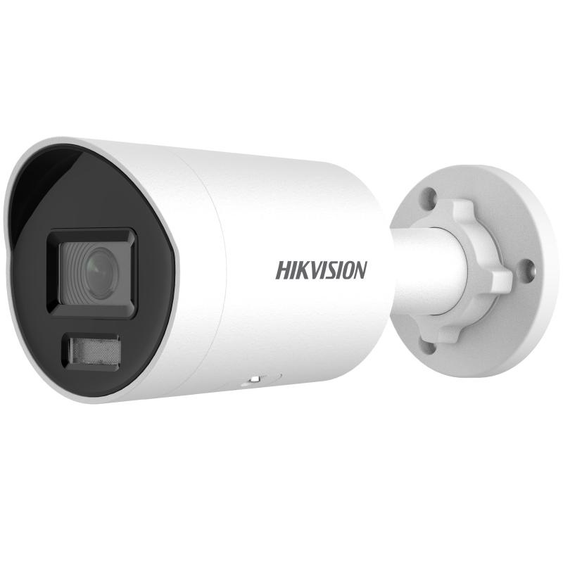 Camera de supraveghere IP Bullet 4MP Hikvision DS-2CD2046G2H-I(2.8MM), lentila fixa 2.8mm, iluminare min: 0.001 Lux @ (F1.0, AGC ON), B/W: 0 Lux cu IR 30m, slot card de memorie: microSD/microSDHC/microSDXC maxim 512GB, alarma la evenimente: Motion