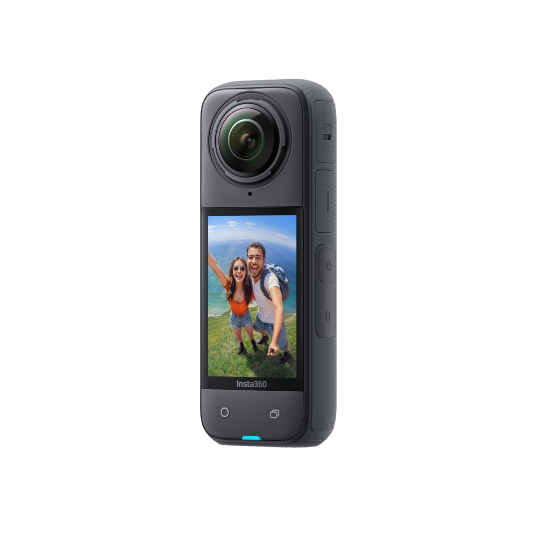 Camera video sport Insta360 X4 360°, rezolutie senzor 72 Mpx, diafragma f/1.9, focusare automata, sensibilitate ISO, capacitate acumulator 2290 mAh, functii senzor giroscop, rezistent la umiditate, fotografiere 360°, inregistrare 360°, negru - 1 | YEO