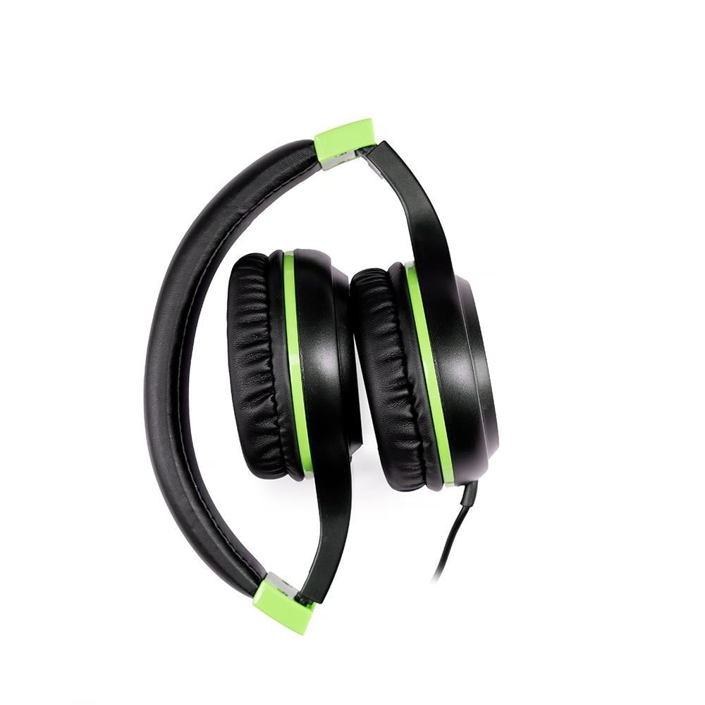 Casti cu micr. Spacer Pearl Green, cu fir, multimedia, 2x Jack 3.5mm, microfon pe fir, driver 40mm, 20Hz - 20000Hz, pliabile, 1.8m, negru si verde - 2 | YEO