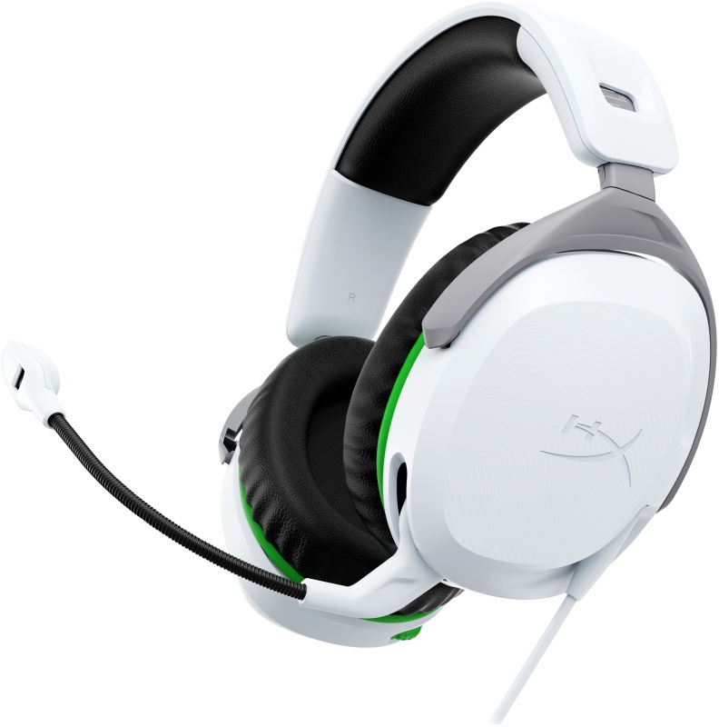 Casti gaming cu fir HyperX CloudX Stinger 2 Xbox/PC, jack 3,5mm pentru conectare direct la controller, drivere 50mm, slidere gradate, microfon cu noise cancelling, spuma cu memorie, alb - 3 | YEO