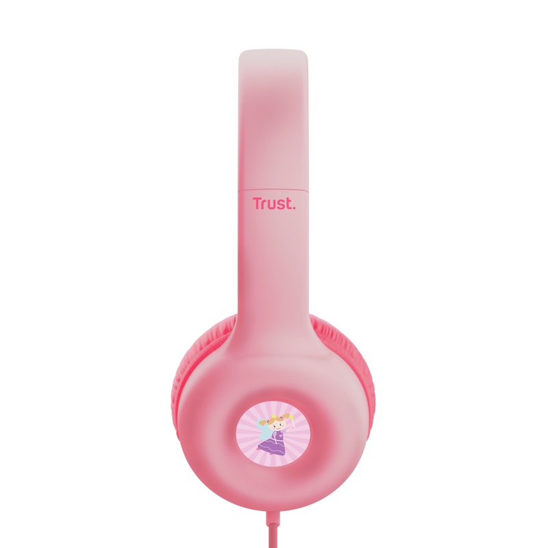 Casti Trust Nouna cu fir kids, frecventa raspuns 20 Hz - 20.000 Hz, senzitivitate 92 dB, roz - 2 | YEO