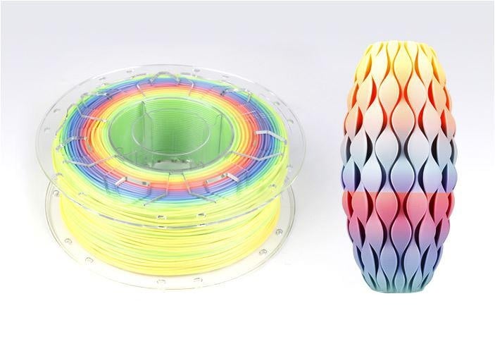 CREALITY CR PLA 3D Printer Filament, Rainbow, 1KG, Printing temperature: 190-220, Filament diameter: 1.75mm, Tensile strength: 60MPa, Size of filament wheel: Diameter 200mm, height 66mm, hole diameter 56mm. Utilizare: pana la 6 luni de la deschiderea - 2 | YEO