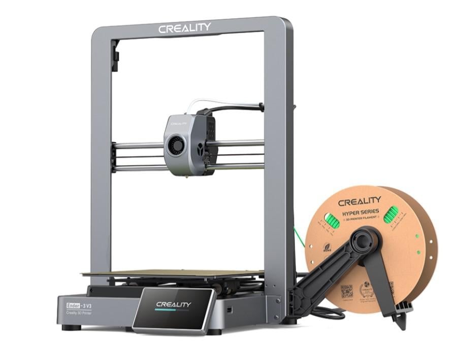 CREALITY ENDER-3 V3 3D PRINTER, Tehnologie: FDM, Volum printare: 220*220*250mm, Dimensiuni imprimanta: 358*374*498mm, 7.83kg, Viteza printare: ≤600mm/s, Acuratete: ±0.2mm, Inaltime strat: 0.1-0.35mm, Diametru filament: 1.75mm, transfer fisiere: USB drive