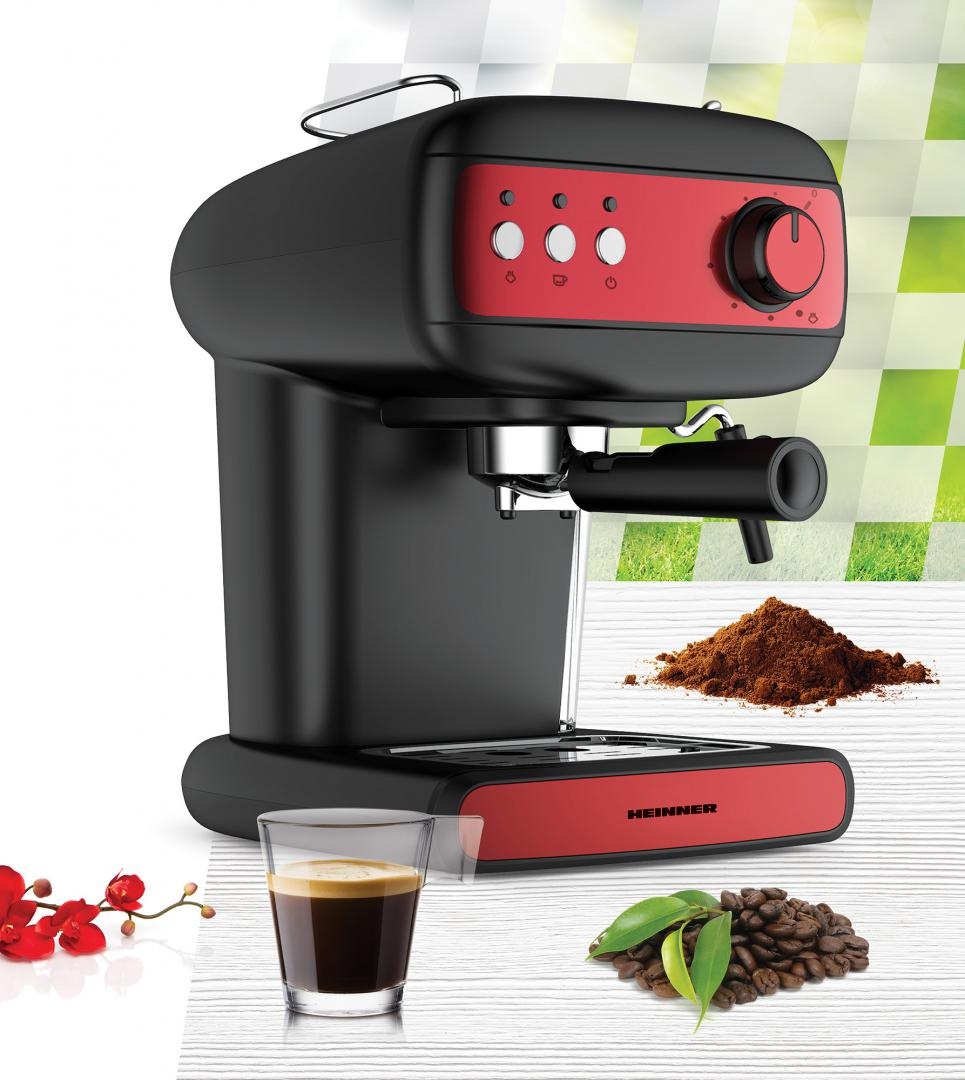 ESPRESSOR HEINNER Red Boquette HEM-1100BKRD - 1 | YEO