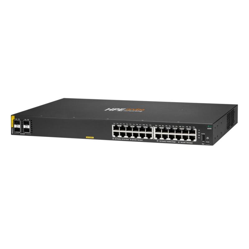 HPE Aruba Networking CX 6000 24G Class4 PoE 4SFP 370W Switch