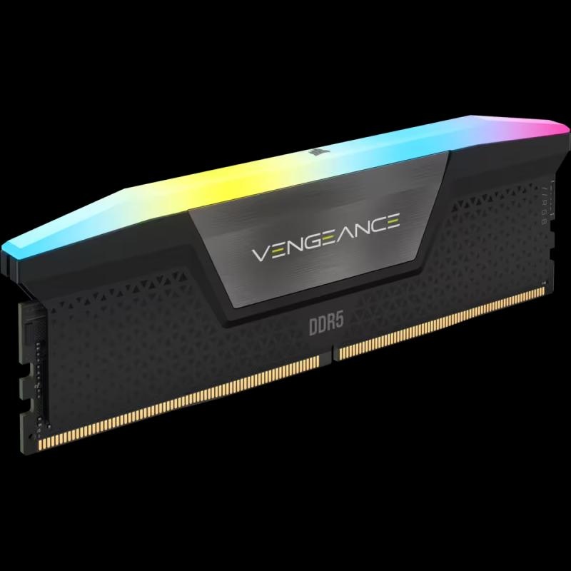 Memorie RAM CORSAIR Vengeance RGB 32GB (2x16) DDR5 6400MHz CL36 Dual Channel Kit, 1.40V, XMP 3.0, black - 3 | YEO