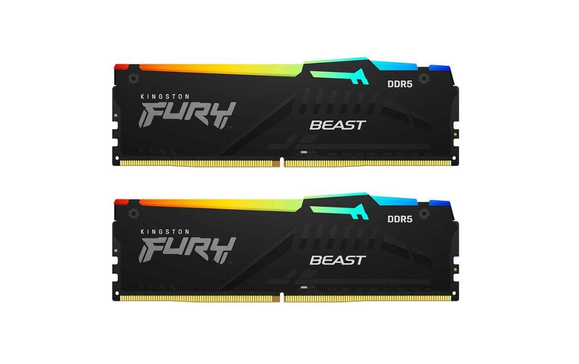 Memorie RAM Kingston, DIMM, DDR5, 32GB, 5600MHz, CL36, 1.25V, FURY, RGB, Kit of 2 - 3 | YEO