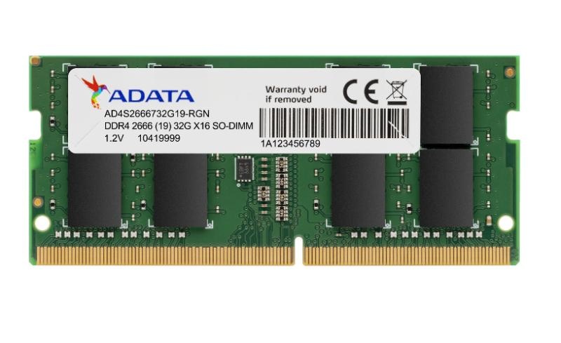 Memorie RAM notebook ADATA, SO-DIMM, DDR4, 8GB, CL19, 2666Mhz