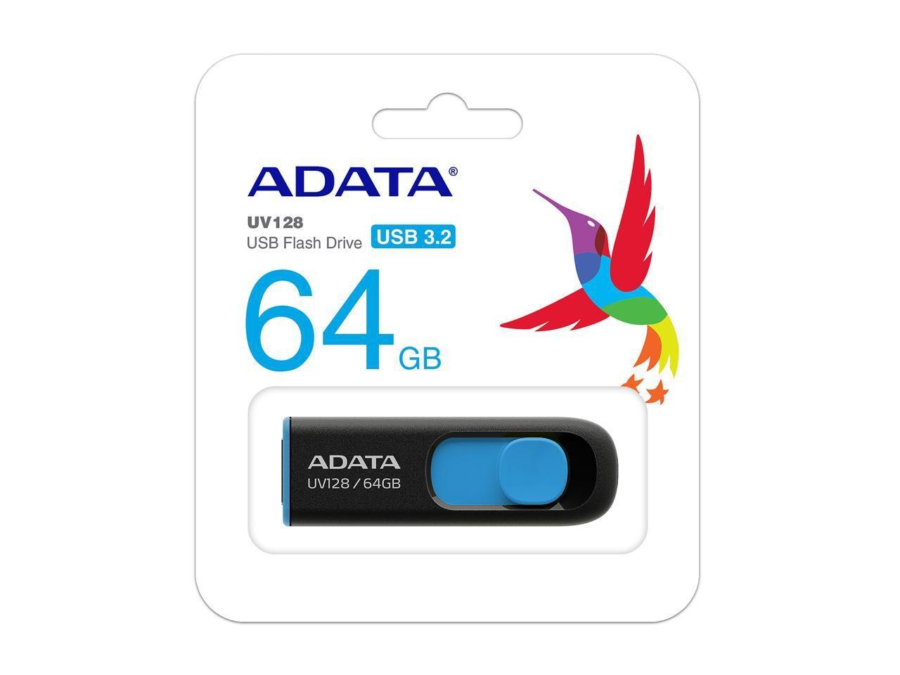 Memorie USB Flash Drive Adata AUV128-64G-RBE, 64GB, USB 3.2, negru