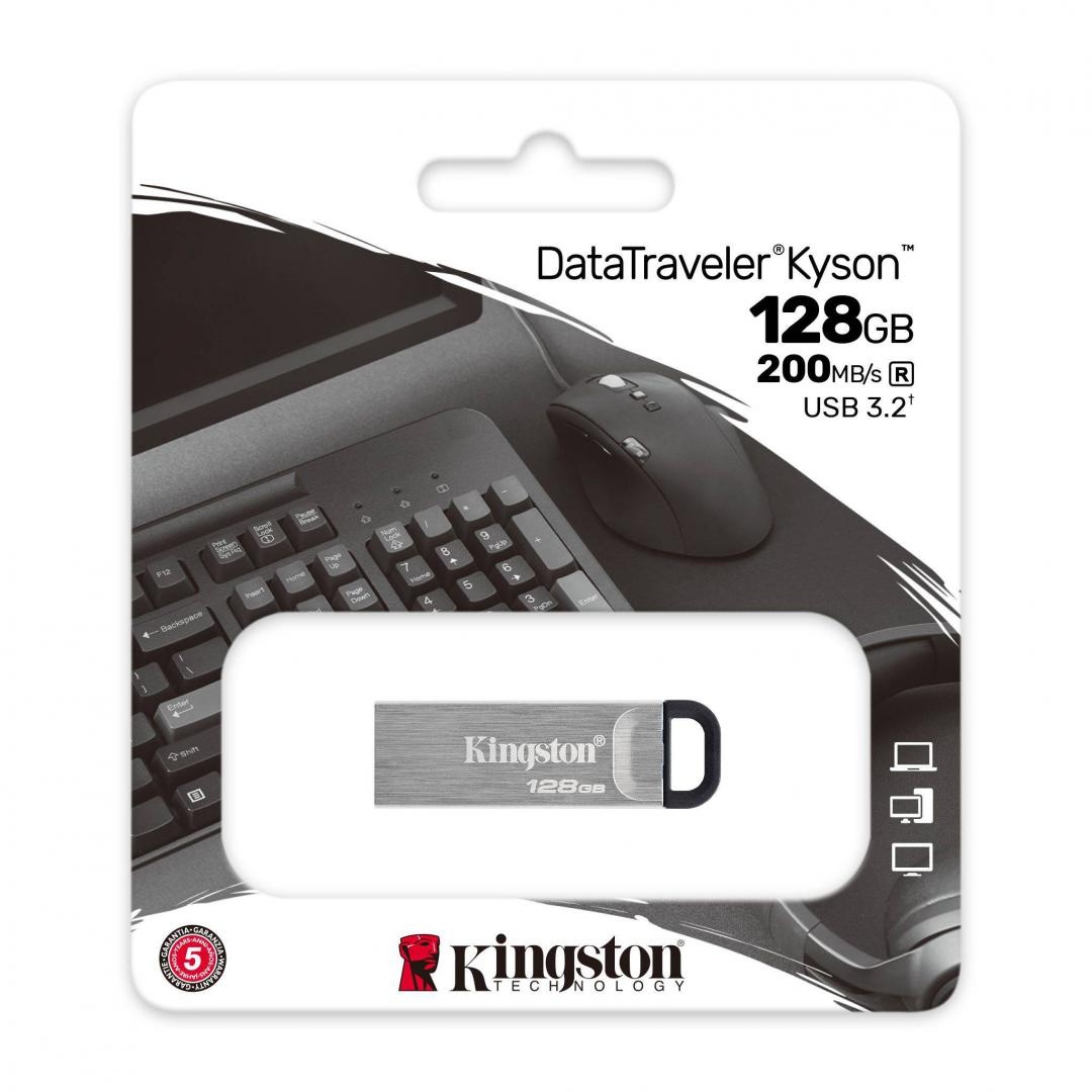 Memorie USB Flash Drive Kingston, DataTraveler Kyson, 128GB, USB 3.2 - 2 | YEO