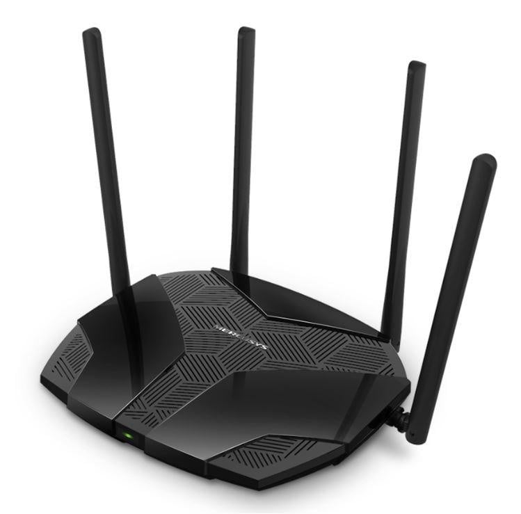 Mercusys MR60X Dual-Band WiFi 6 Router (AX15000), Standarde wireless: Wi-Fi 802.11ax / ac / a / b / g / n, Viteza wireless: 1201 Mbps (5 GHz) + 300 Mbps (2.4 GHz), Interfata: 1 × Port WAN Gigabit + 3 porturi Gigabit LAN, 4 x Antene externe de 5dBi. - 2 | YEO