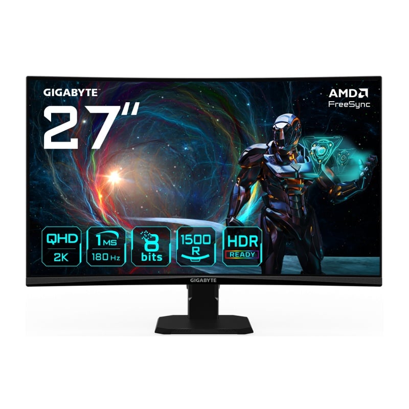 Monitor Gaming Gigabyte GS27QCA, Panel Size: 27 inch, Panel Backlight/ Type: EDGE, Display Surface: Non-glare type, Color Saturation: 122% sRGB, True Resolution: 2560 x 1440 (QHD), Brightness: 250 cd/m2 (TYP), Contrast Ratio(Max): 5000.1 TYP, Dynamic