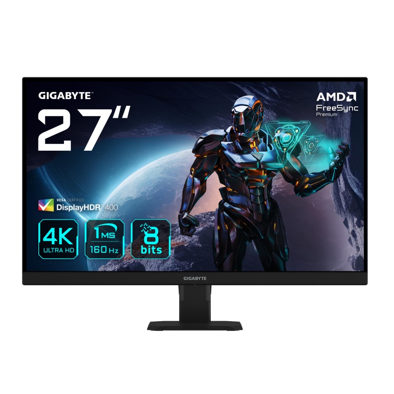 Monitor Gaming Gigabyte GS27U, Panel Size: 27 inch, Panel Backlight/ Type: EDGE, Display Surface: Non-glare type, Color Saturation: 95%, True Resolution: 3840 x 2160 (UHD), Brightness: 350 cd/m2 (TYP), Contrast Ratio(Max): 1000.1 TYP, Dynamic Contrast: