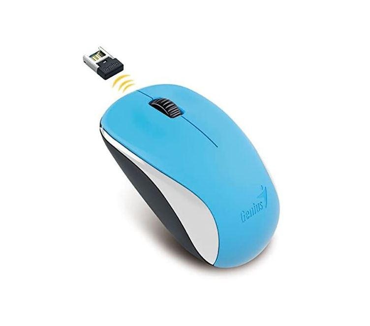 Mouse Genius NX-7000 wireless, PC sau NB, wireless, 2.4GHz, optic, 1200 dpi, butoane/scroll 3/1, albastru