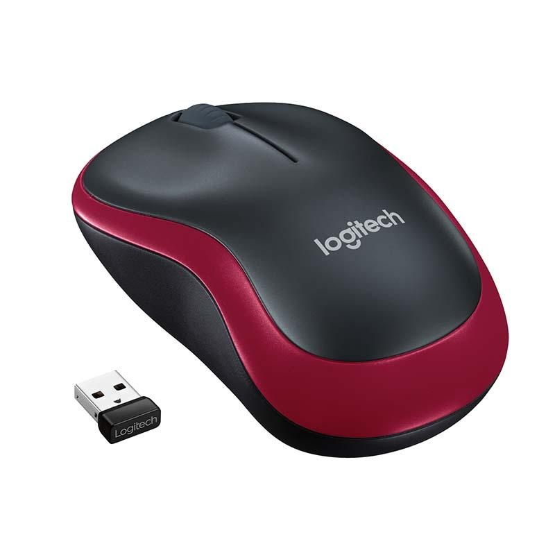 Mouse Logitech M185 Wireless, 1000 DPI, rosu