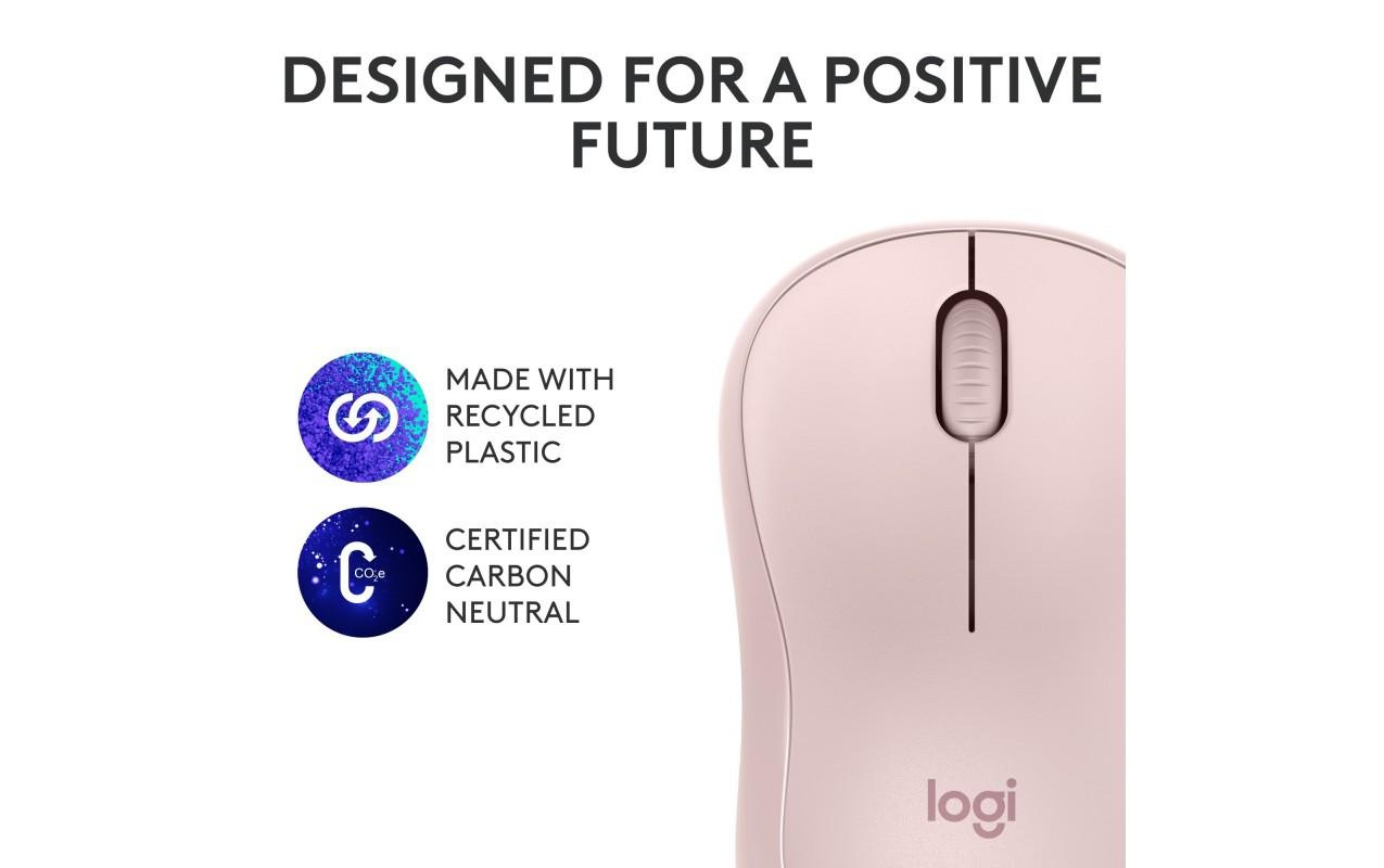 Mouse Logitech MK240 Silent Wireless, optic, interfata Bluetooth, rezolutie 1000 DPI, rose - 1 | YEO