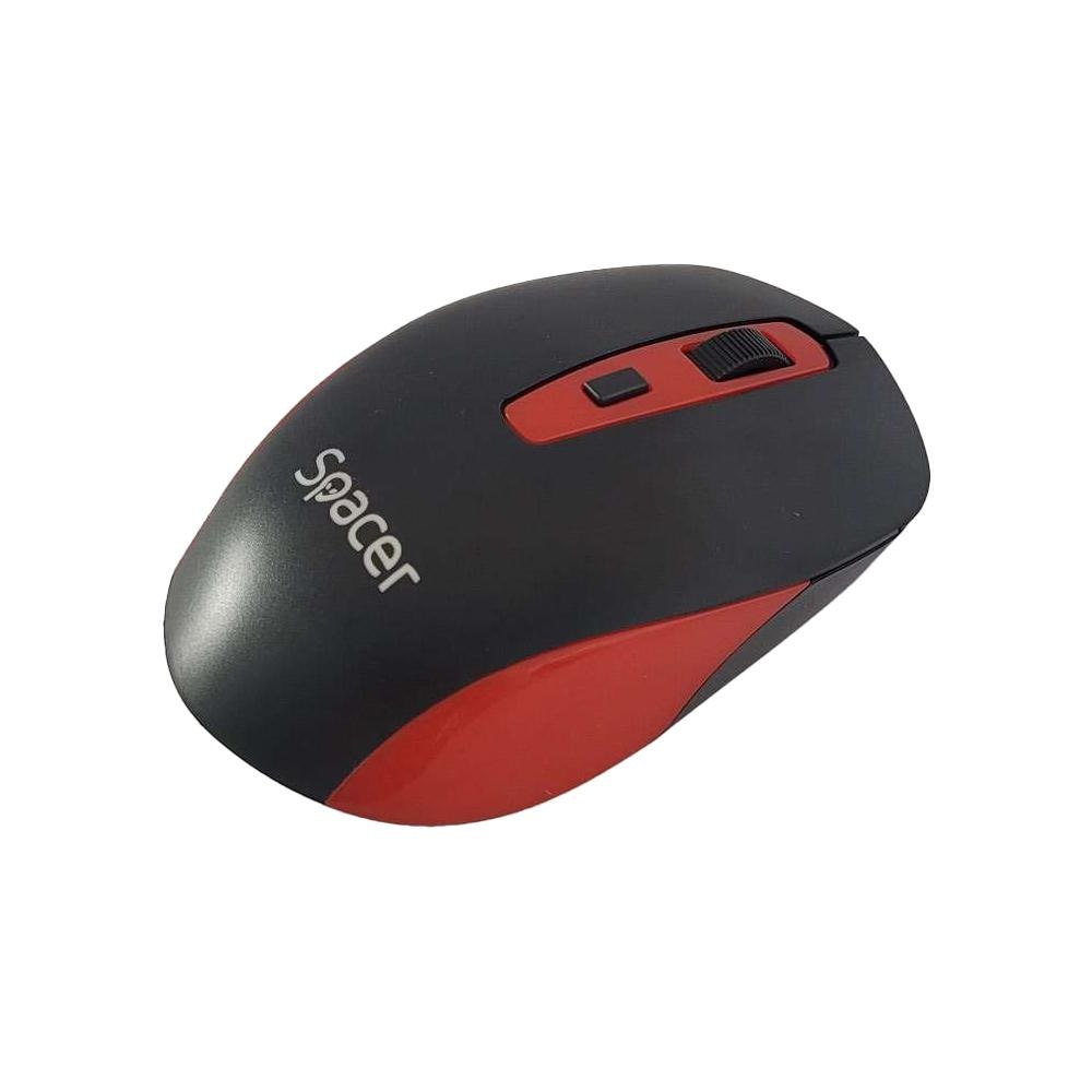 MOUSE Spacer, PC sau NB,1600 dpi, butoane/scroll 4/1, negru cu rosu - 1 | YEO