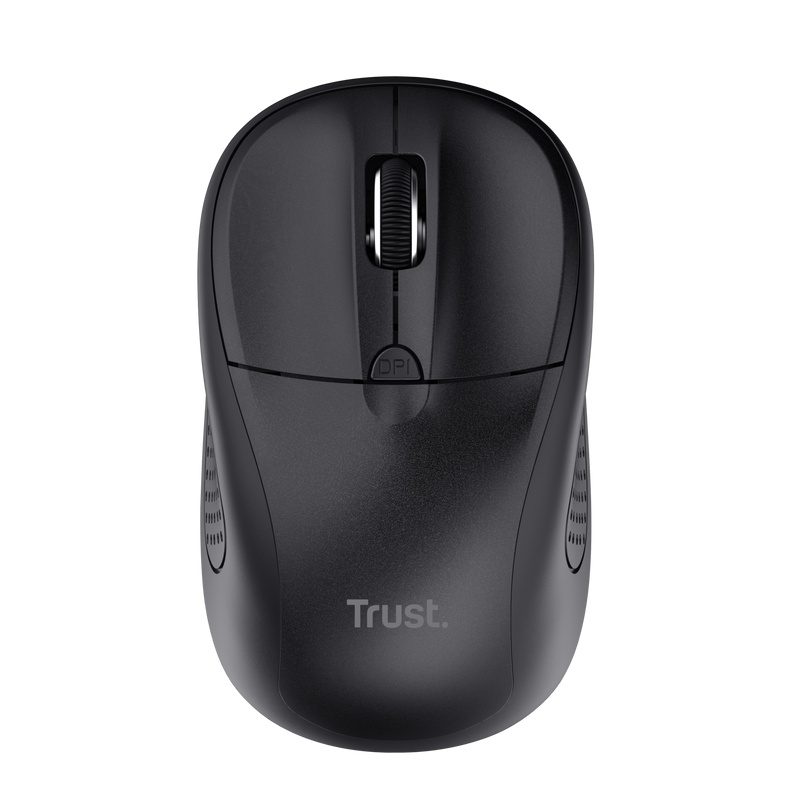 Mouse Trust cu Bluetooth, ambidextru, 3 butoane (neprogramabile), DPI ajustabil (max. 1600), functioneaza cu 2 baterii AAA (incluse in pachet), negru