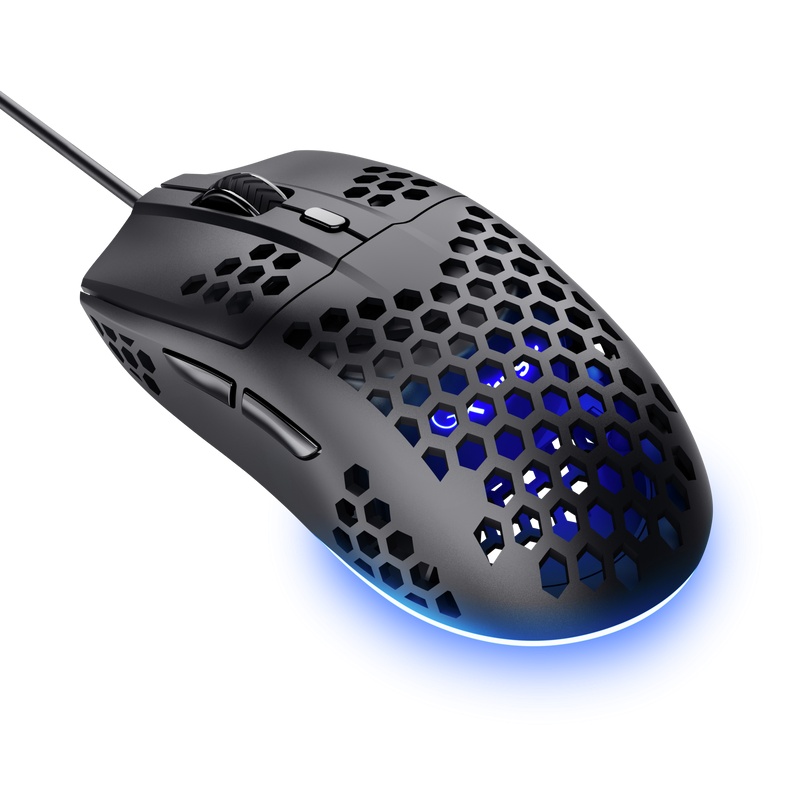 Mouse Trust GXT 928 Helox cu fir, optic, rezolutie meaxima 6400 DPI, negru - 1 | YEO