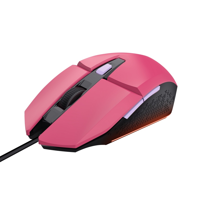 Mouse Trust GXT110W Felox cu fir, 6400 DPI, roz - 1 | YEO