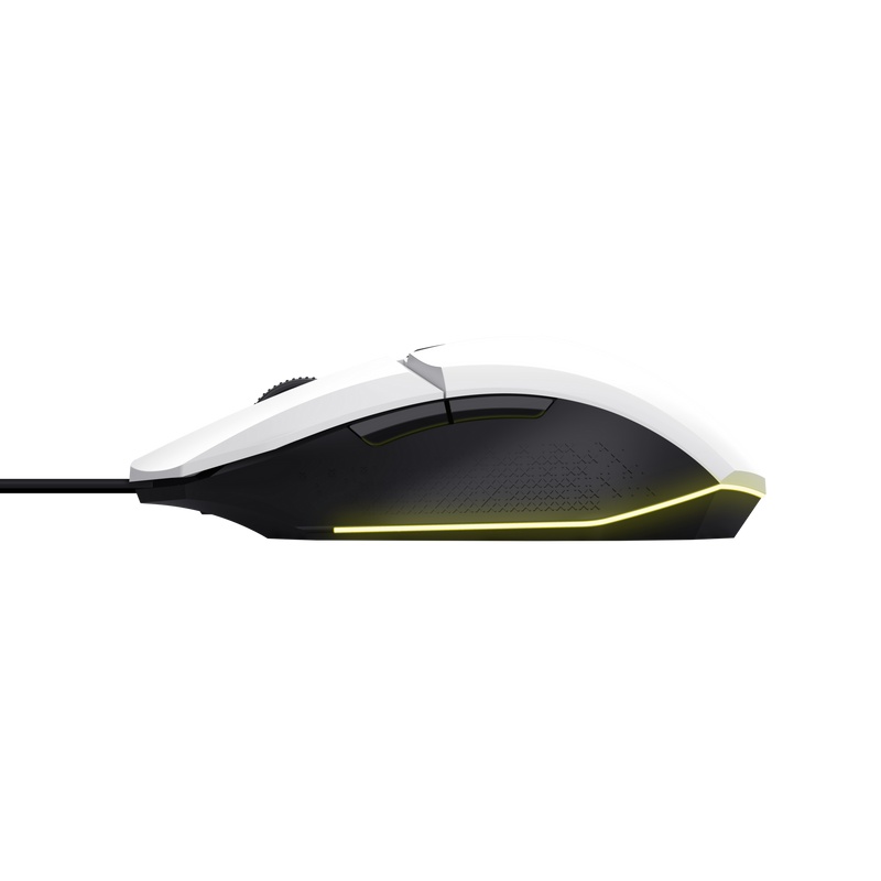 Mouse Trust GXT110W Felox cu fir, rezolutie maxima 6400 DPI, alb - 1 | YEO