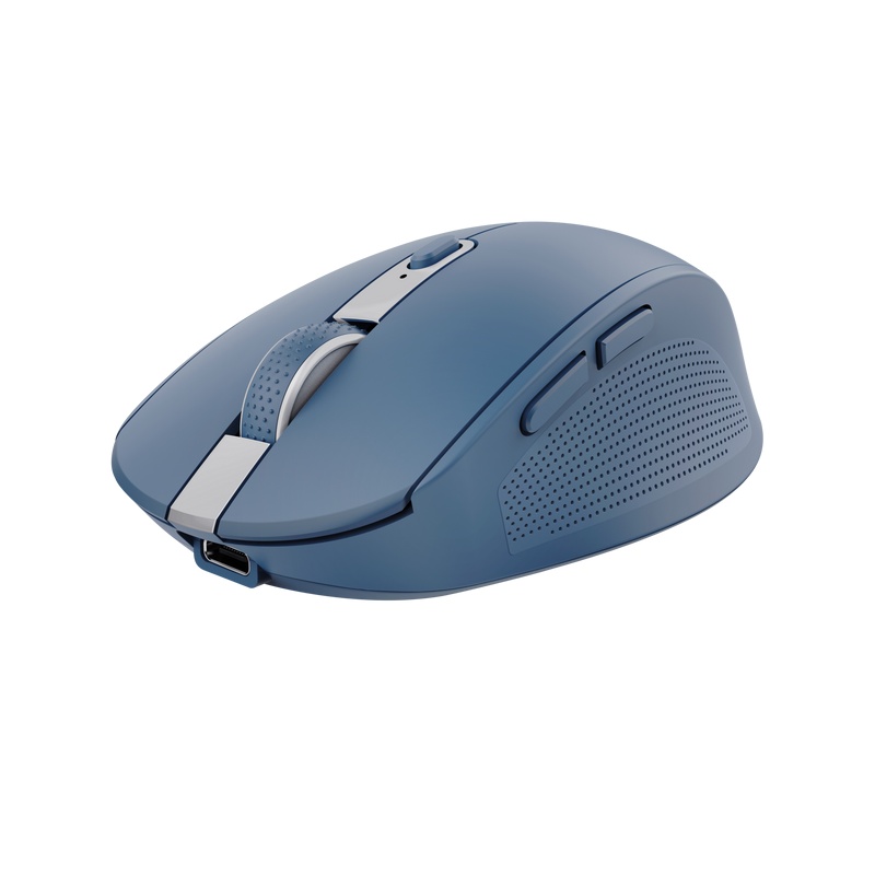 Mouse Trust Ozaa compact, rezolutie maxima 3200 DPI, interfata USB-A, USB-C, albastru