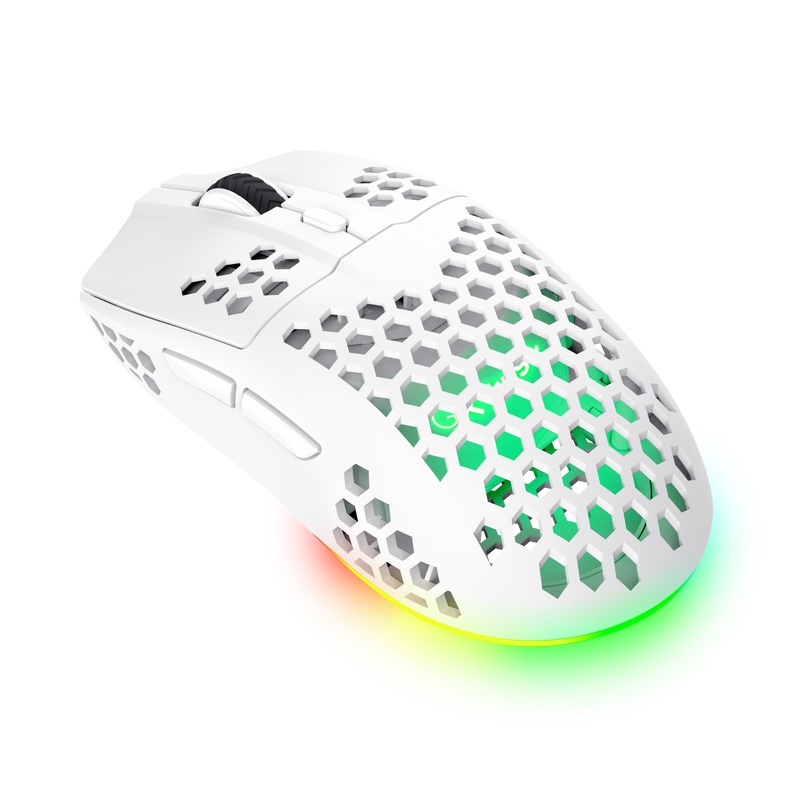 Mouse wireless Trust GXT 929W Helox, rezolutie maxima 4800 DPI, 6 butoane, alb - 1 | YEO