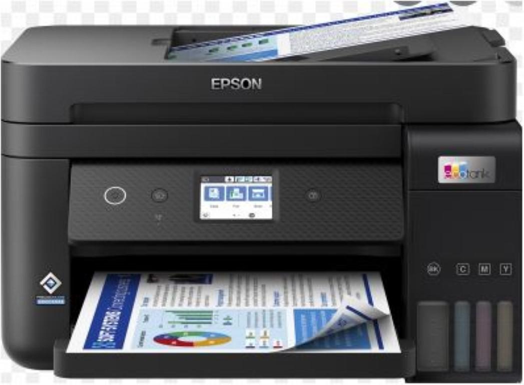 Multifunctional inkjet color Epson EcoTank CISS L6290, dimensiune A4 (Printare,Copiere, Scanare, Fax), printare borderless, viteza 33ppm alb-negru, 20ppm color, rezolutie 4800x1200 dpi, alimentare hartie 250 coli,ADF 30 coli, duplex automat ,scanner CIS