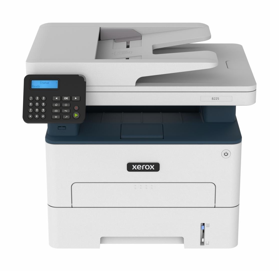 Multifunctional lase mono Xerox B225V_DNI Imprimare/Copiere/Scanare Dimensiune A4, Viteza 34 ppm, Rezolutie:Copiere: Până la 600 x 600 dpi, Imprimare: 600 x 600 dpi, calitate imagine 1200, Procesor:1 GHz Dual Core, Memorie:512 MB,Limbaj imprimre PCL®