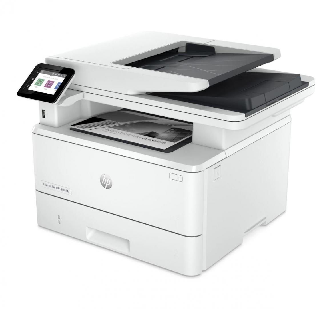 Multifunctional laser mono HP Laserjet 4102FDW , dimensiune A4 (Printare, Copiere, Scanare, Fax), Duplex, viteza 40ppm, rezolutie max 1200 x 1200dpi, procesor 1200Mhz, memorie 512MB RAM, alimentare hartie 350 coli, + 50 coli DADF, limbaj de printare HP - 2 | YEO