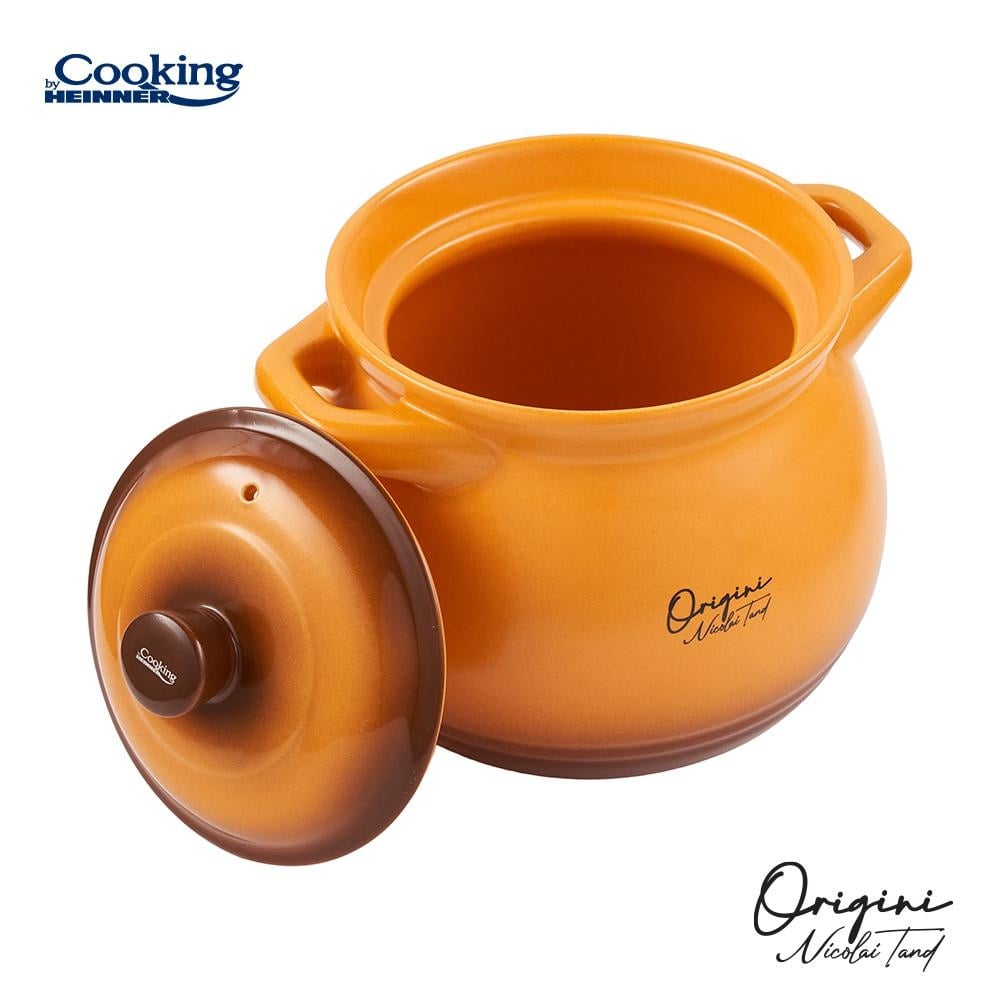 OALA CERAMICA CU CAPAC, 14.5x16 CM, 3 L, NICOLAI TAND, ORIGINI, COOKING BY HEINNER - 3 | YEO