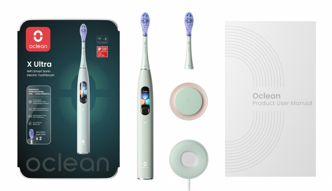 Periuta de dinti smart sonica Oclean X Ultra, Functii: Motor Maglev 3.0 TurboClean, smart touch screen, Al brushing navigation, notificare pentru periaj incomplet, analiza personalizata periaj in aplicatie, inregistreaza rutina orala zilnica, asistent