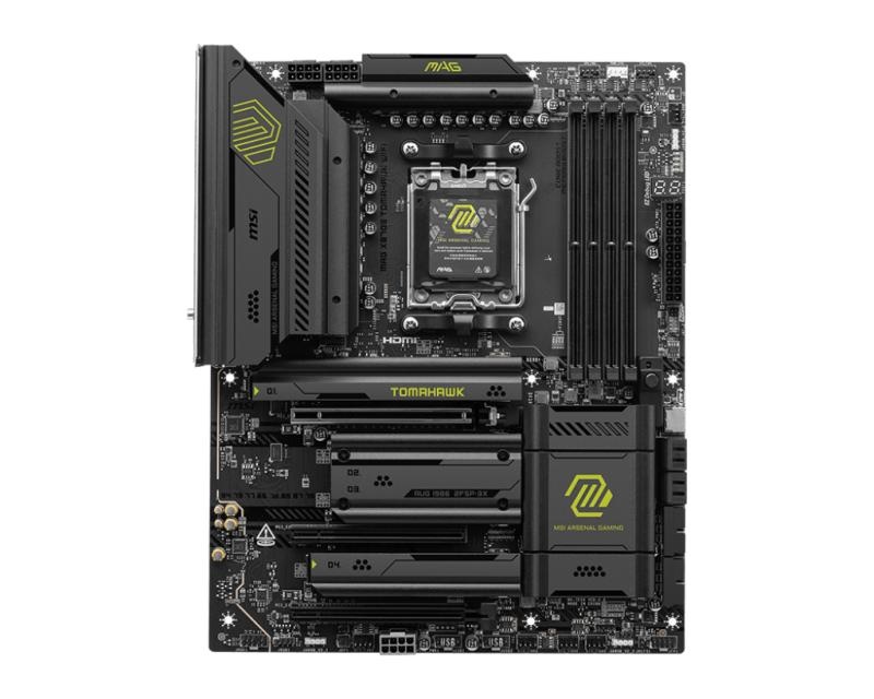 Placa de Baza MSI MAG X870E TOMAHAWK WIFI AM5, 4x DDR5, 1x HDMI 2x Type- C DP, 3x PCIE x16, 4x M.2, 4x SATA 6GB/s, ATX - 1 | YEO