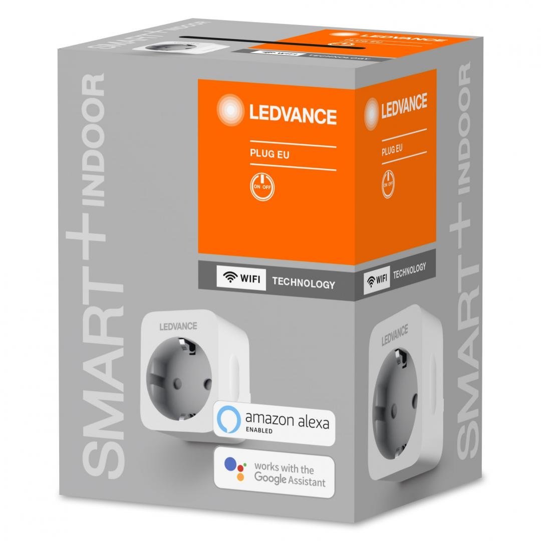 Priza inteligenta Ledvance SMART+ WiFi, 10A, 2300W, IP20, Alb - 1 | YEO