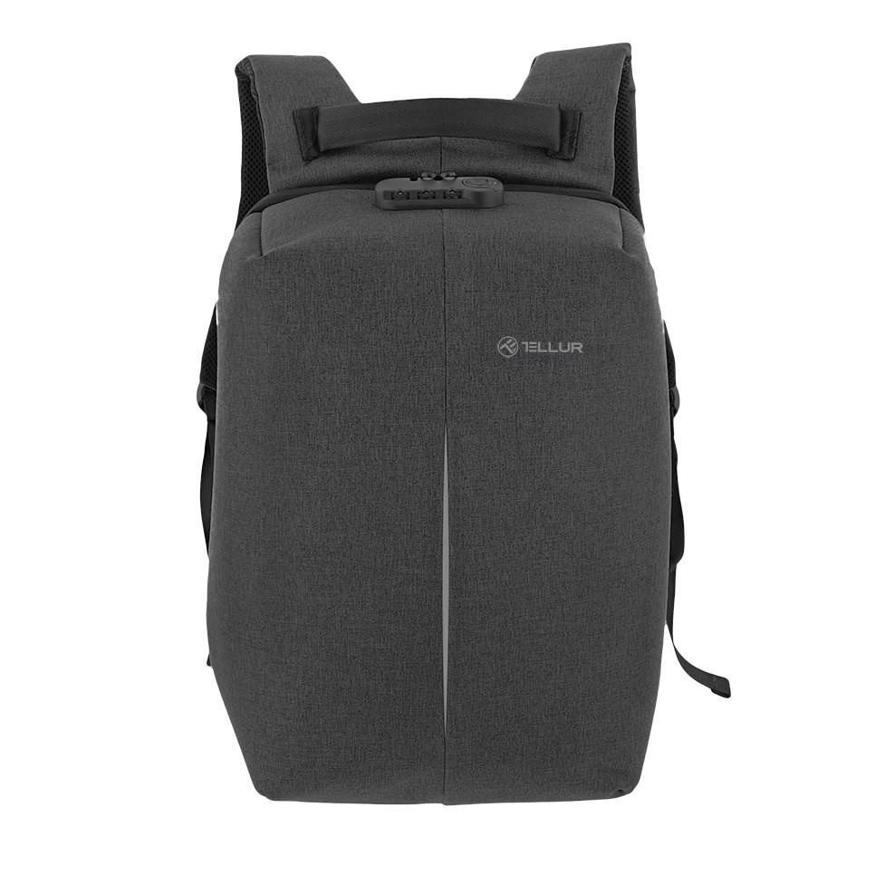 Rucsac laptop Tellur Antifurt V2, cu port USB, 15.6