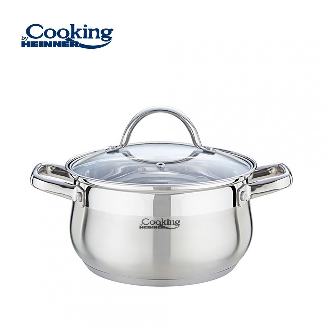 SEMIOALA INOX+CAPAC, 20 X 11.5 CM, 3.6 L, AMIRA, COOKING BY HEINNER